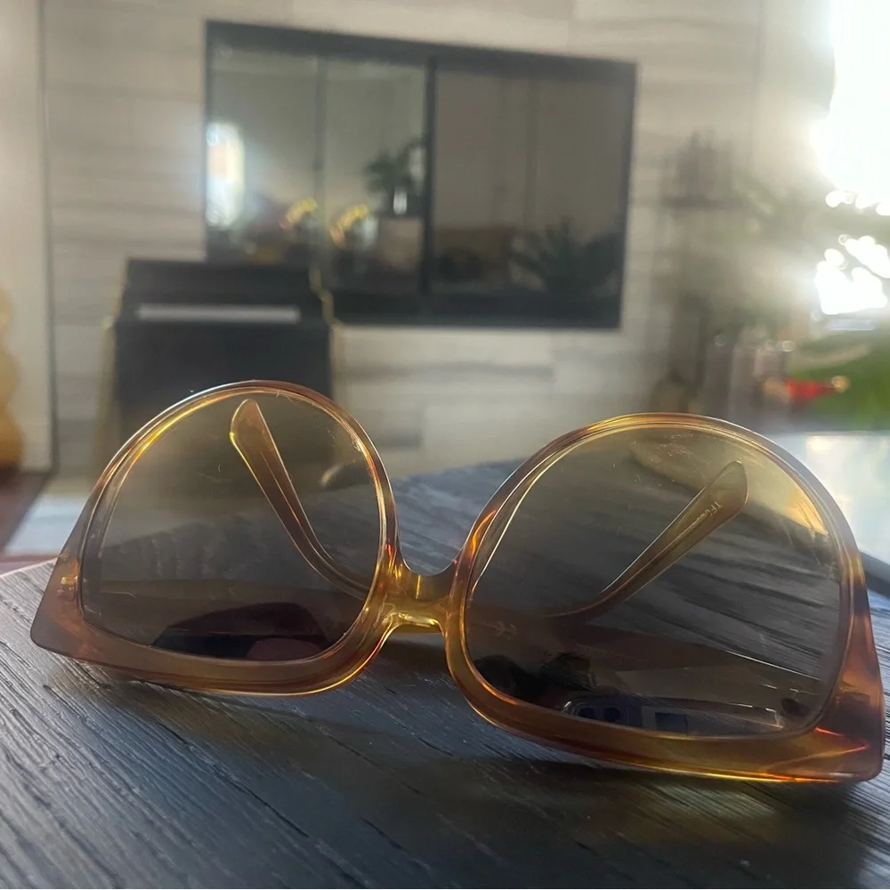 Celine Acetate Oversized Sunglasses - Havana Brown - Picture 9 of 9